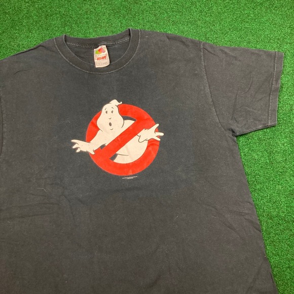 Fruit of the Loom Other - Vintage Ghostbusters Shirt Mens L Black‎ 2004 Columbia Pictures Movie Promo Y2K